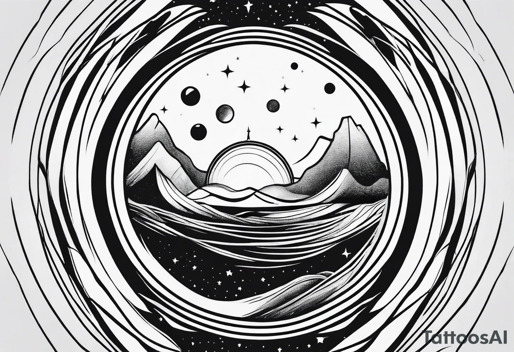 Planet symboling peace tattoo idea