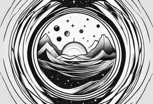 Planet symboling peace tattoo idea
