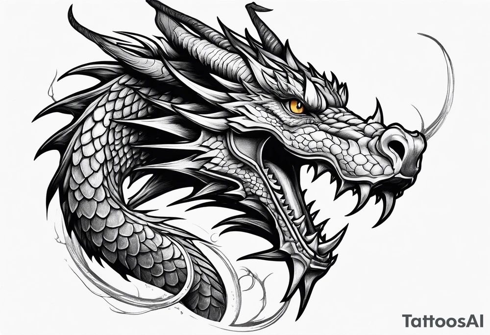 dragon perched with all 4 claws grabbing a pole and facing forward tattoo idea dragon perched with all 4 claws grabbing a pole and facing forward tattoo idea