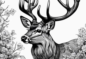 Deer, nature tattoo idea