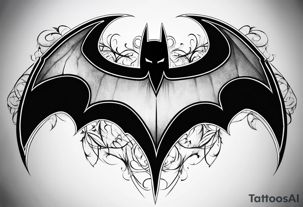 Batman symbol edgy tattoo idea