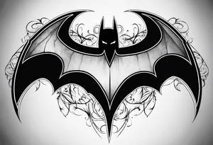 Batman symbol edgy tattoo idea