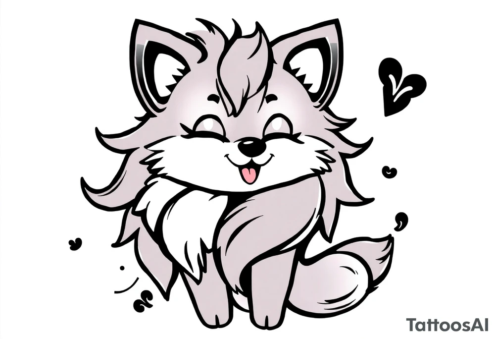 furry cartoon fursona tattoo idea