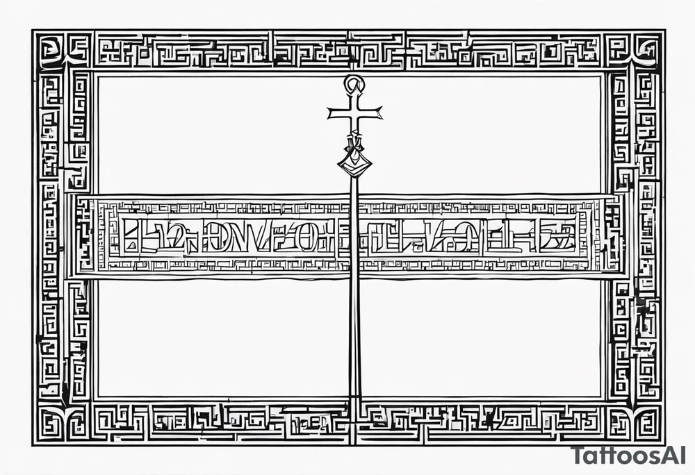 John 15:5 in Greek down the middle tattoo idea