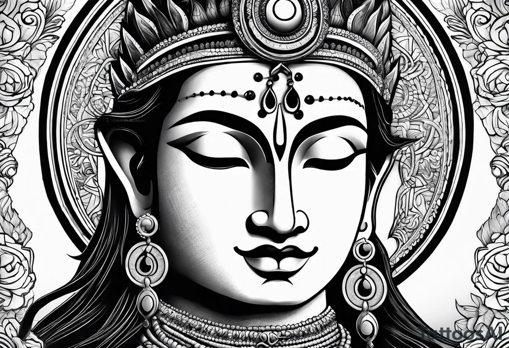 Lord shiva around with  karma , always positive, nothing deep , spiritual Sanskrit words tattoo idea