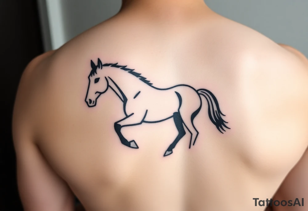 horse silhouette 
from the front tattoo idea