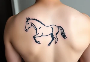 horse silhouette 
from the front tattoo idea