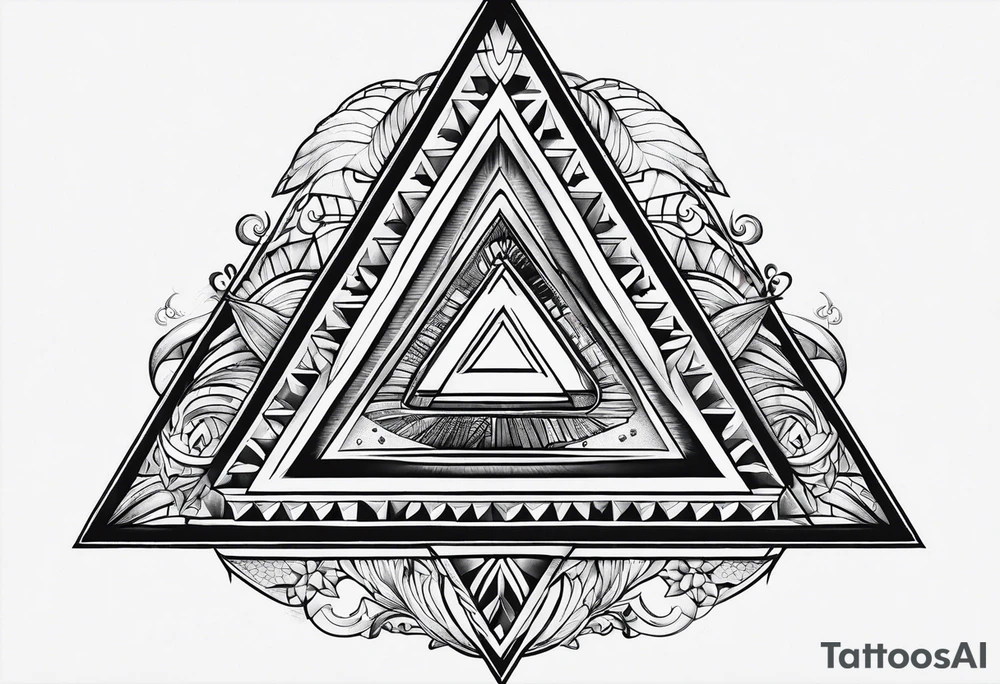 A triangle with nothing inside of it tattoo idea