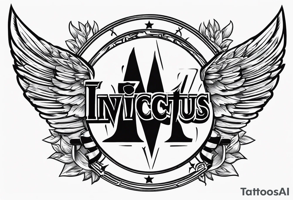 The word INVICTUS in all caps. tattoo idea