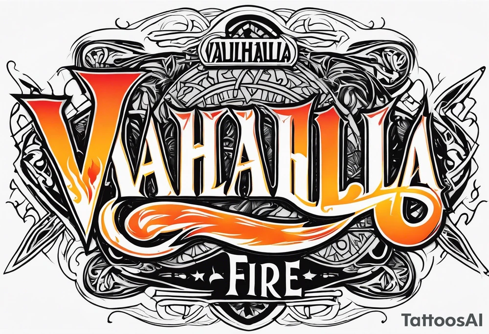 Valhalla on fire tattoo idea