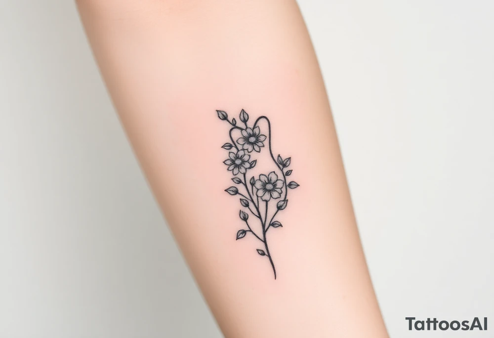 a creepy tattoo of a girls body but with flowers to represent growth tattoo idea