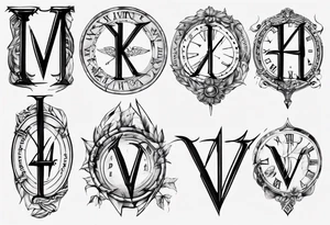 Roman numeral 4 tattoo idea