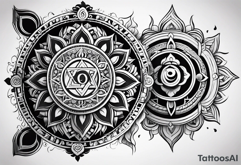 Rebirth symbol. Dharma chakra tattoo idea