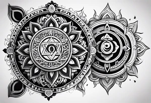 Rebirth symbol. Dharma chakra tattoo idea