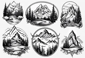 Mountain scape tattoo idea