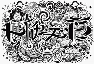 the word がんばれ tattoo idea