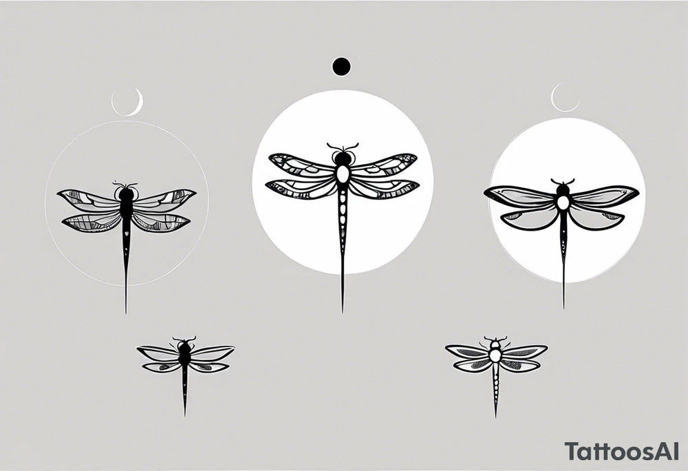 - all Moon phases with small dragonfly vertical, tattoo idea - all Moon phases with small dragonfly vertical, tattoo idea