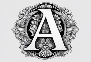 A headband with the letters A R in the middle tattoo idea
