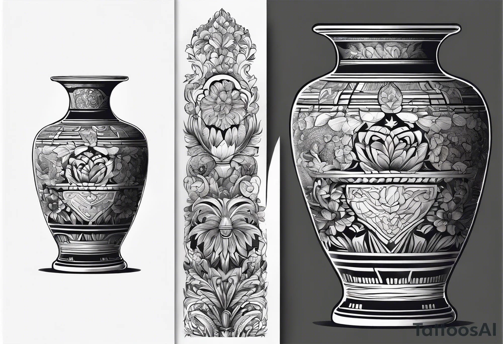 drawing ancient vase tattoo idea