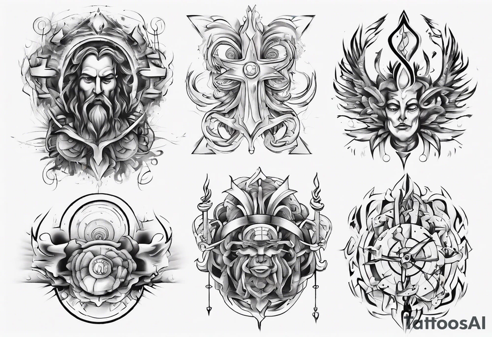 God’s strength and good judgement tattoo idea