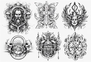 God’s strength and good judgement tattoo idea
