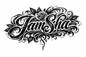 Ornate blackwork script spelling out a meaningful word.
JamSha
Love /hate tattoo idea