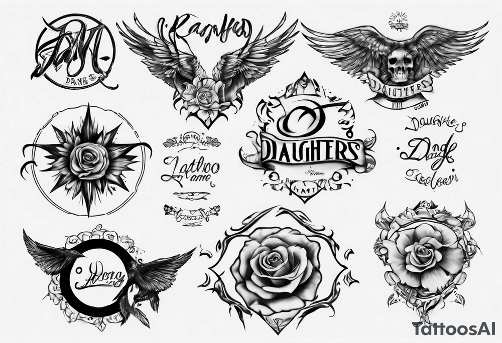 Daughters name tattoo idea