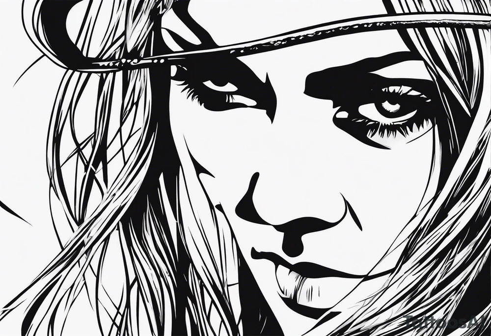 kill bill inspired minimalist tattoo idea