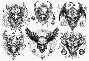 The Demon Stolas obsessed with gems, knowledge of astrology and poisonous gems. tattoo idea