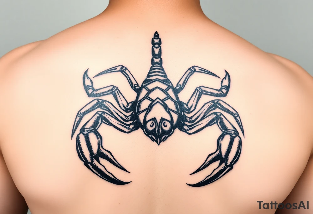 Large black scorpion tattoo idea