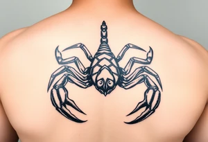 Large black scorpion tattoo idea