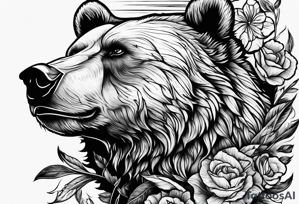 Bear and rifles tattoo tattoo idea