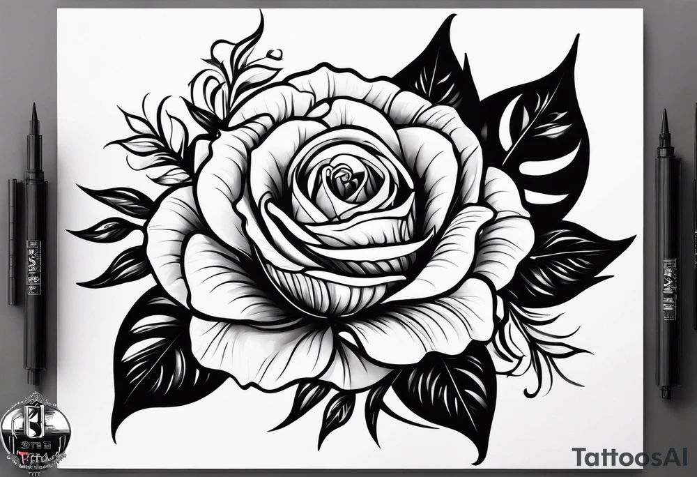 Тату рукав в стиле чикано, девушка с розами tattoo idea
