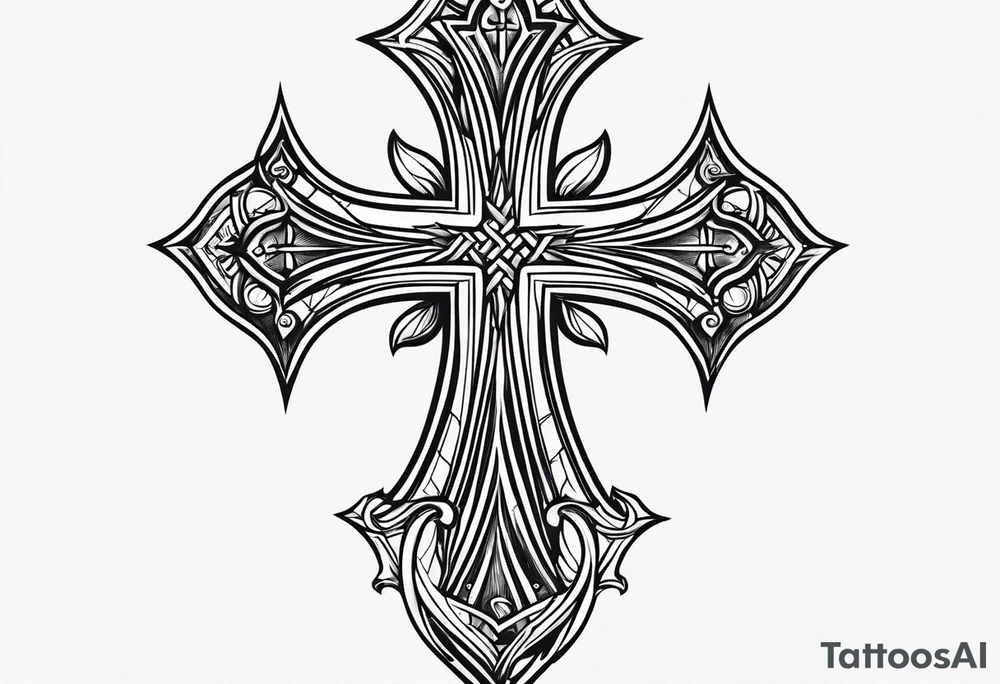 cross of nails tattoo idea