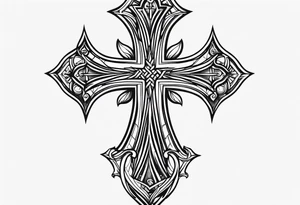 cross of nails tattoo idea