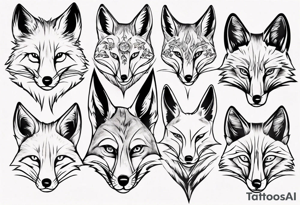 red fox tattoo idea