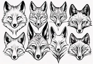 red fox tattoo idea
