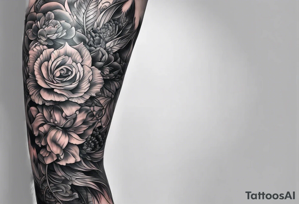 Full leg sleeve tattoo idea