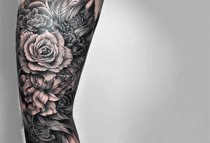 Full leg sleeve tattoo idea