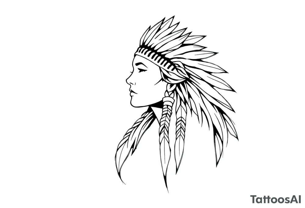 Native American female tattoo idea