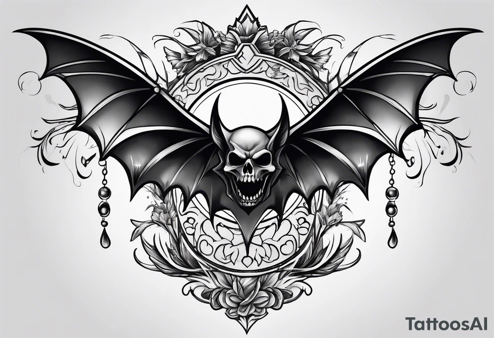 Death Bat tattoo idea
