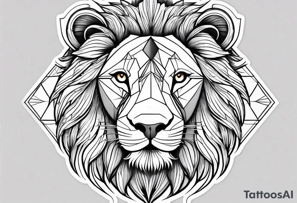 Powerful majestic lion tattoo idea
