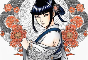 Hinata hyuga gentle fist byakugan tattoo idea