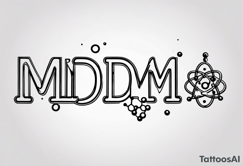 MDMA molecular diagram tattoo idea