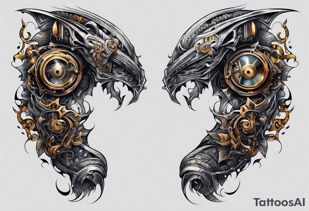 Biomechanical arm tattoo idea