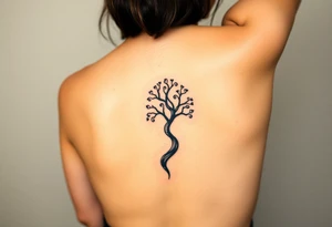 Small spiral tree for forearm tattoo idea