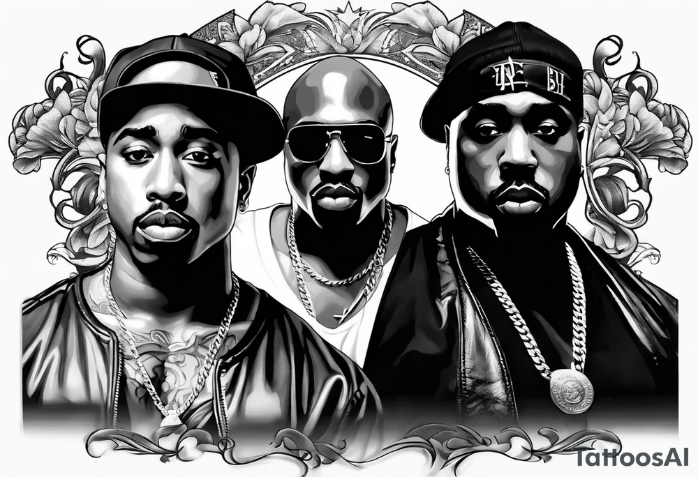 2pac and Notorious B.I.G. tattoo idea