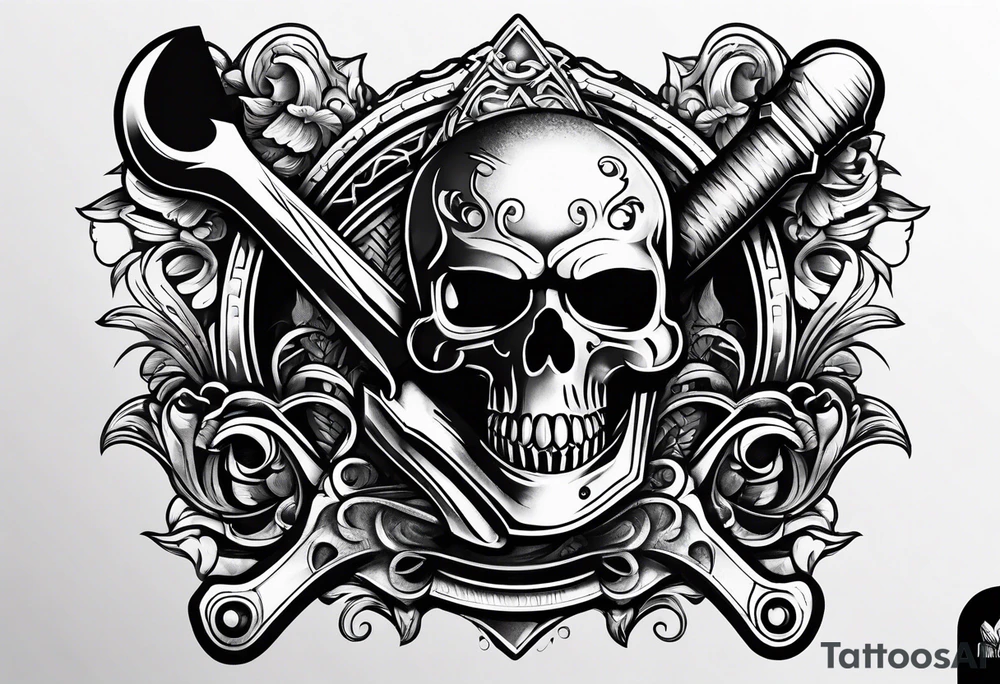 a wrench tattoo idea