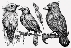 this bird you cannot change, highly detailed tattoo idea