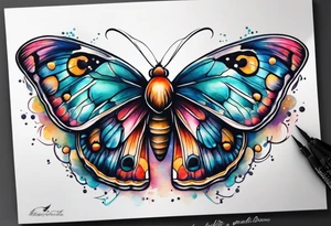 Bubbles moth tattoo idea